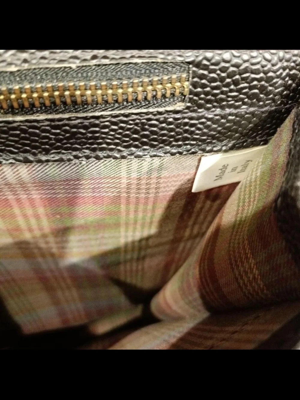 Mulberry Black Textured Leather Briefcase with Brass Lock
